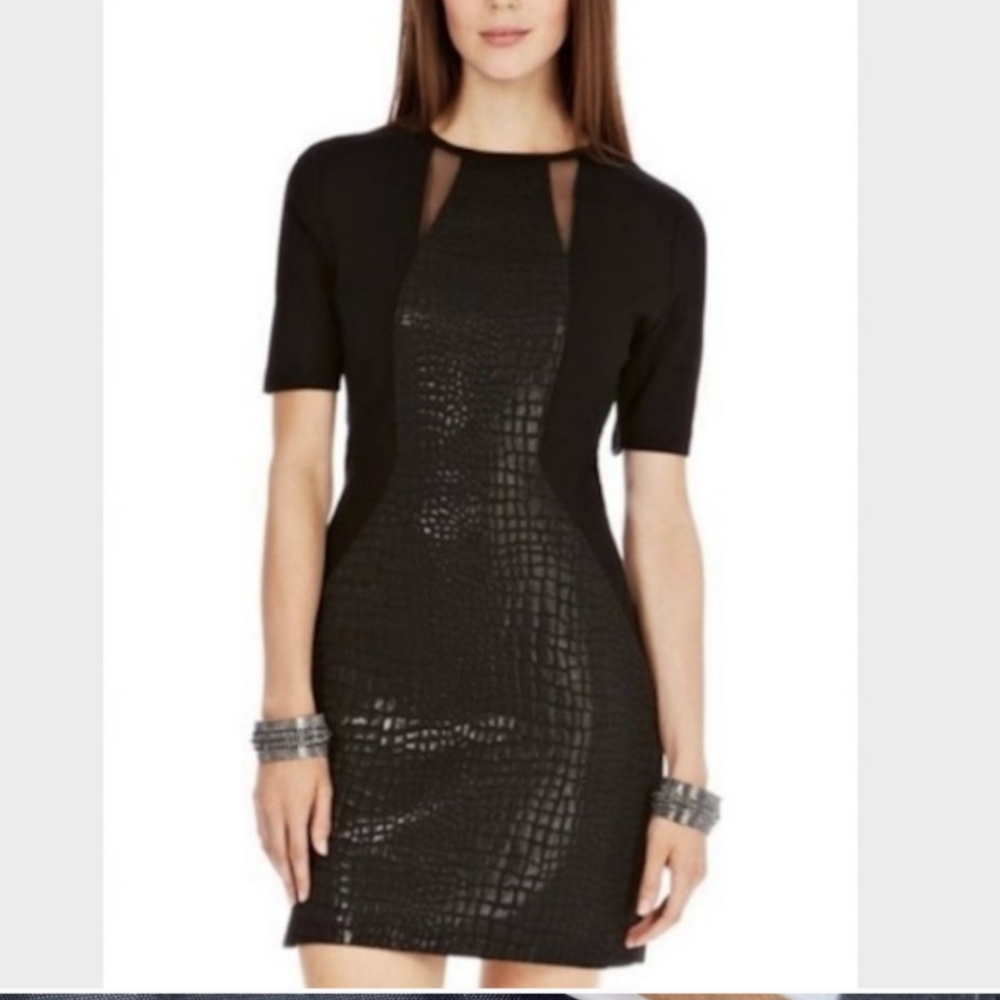Coast Black Cersei Snake Sheath Dress